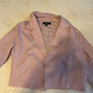 Lulu's Cropped Pink Blazer